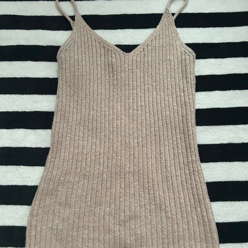 American Eagle Outfitters Taupe Ribbed Camisole